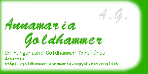 annamaria goldhammer business card